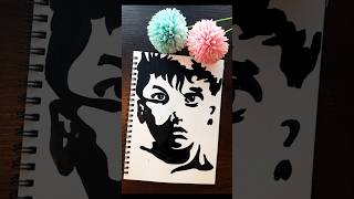 Easy black portrait  watercolor painting [upl. by Clara]