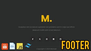 Portfolio Website Using HTML CSS Tailwind amp Javascript  Footer  Part 8  codewithsirohiya [upl. by Bonney987]