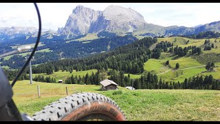 MTB Dolomiti Val Gardena Panorama XC tour Alpe di SiusiSeiserAlm [upl. by Esinwahs]