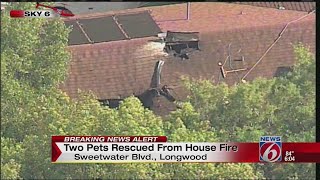 2 pets rescued from Longwood house fire [upl. by Ailehpo126]