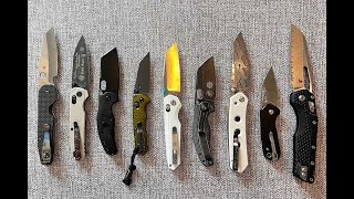 9 Great EDC Knives With Sheepsfoot And Wharncliffe Blades Highly Utility Driven Knives [upl. by Onafets]