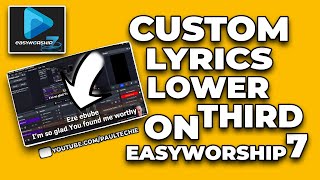 Custom Lower Thirds LYRICS On Easyworship 7  Link Easyworship To vMix amp OBS [upl. by Halueb]