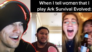 Reacting To ARK MEMES That Make Me CRY [upl. by Haerb]