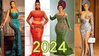 African Lace Dress Styles for Weddings  Latest Lace Asoebi Styles for Wedding 2024 [upl. by Ballou]