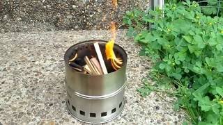 Lixada Wood Gasifier Camp Stove Silver Fire Clone Review amp Test [upl. by Manaker131]