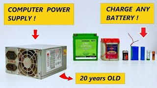 20 Amp Battery Charger with Computer Power Supply  220v AC to 15v  3v  6v  9v  12v  24v DC [upl. by Llerrah]