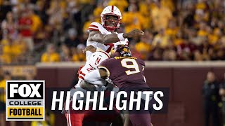 Nebraska Cornhuskers vs Minnesota Golden Gophers Highlights  CFB on FOX [upl. by Avilla]