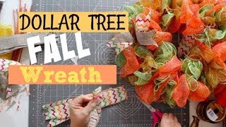 DOLLAR TREE  FALL WREATH DIY [upl. by Torp]