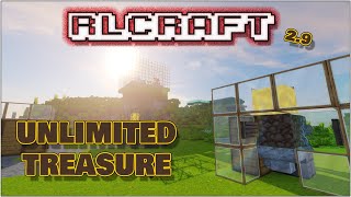 Infinite Dirt  Treasure Hunting Farm  RLCraft 291c [upl. by Niak]