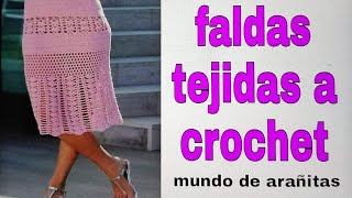 Hermosas FALDAS tejidas a crochet ❤️estilos largos❤️ [upl. by Nydroj]