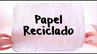 Cómo hacer papel reciclado📄♻  Sin utilizar licuadora ni bastidor [upl. by Ailegnave]