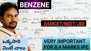 BENZENE PREPARATION AND PROPERTIES IPEEAMCETJEENEETINTER FIRST YAER CHEMISTRY [upl. by Mode170]