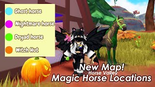 New Map Find the Magic Horses Ghost Dryad Nightmare Horse Valley Roblox [upl. by Featherstone206]