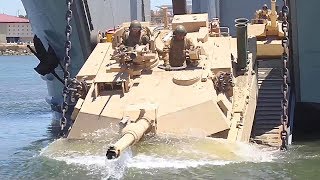 Marines 4th Tanks Amphibious Training [upl. by Roscoe]