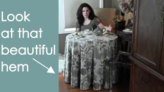 DIY Round Tablecloth Sewing Tutorial With Renee Romeo [upl. by Corrina719]