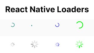 How to Create Loader in React Native  React Native ActivityIndicator [upl. by Nyliac439]