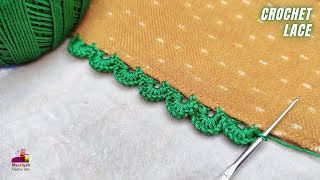 Very Quick Attractive Crochet Lace  कुरैशिया Crosia Pattern Project  Qureshia Dupatta Design 897 [upl. by Nemaj760]