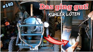 Kühler selber löten  Geld sparen  Kupfer Messingkühler durchgegammelt  Hanomag  oldtimerjunkie [upl. by Omari]