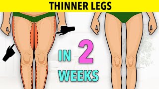 HOW TO GET THINNER LEGS IN 2 WEEKS TONE AND SHAPE [upl. by Yesrej]