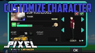 HOW TO CUSTOMIZE YOUR CHARACTER IN PIXEL CAR RACER  EASTER EGG [upl. by Enella]