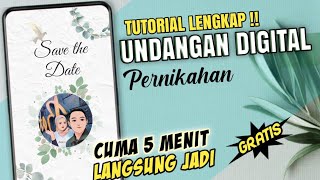 CUMA 5 MENIT  CARA MEMBUAT UNDANGAN DIGITAL PERNIKAHAN DI HP MUDAH DAN GRATIS [upl. by Brynna]