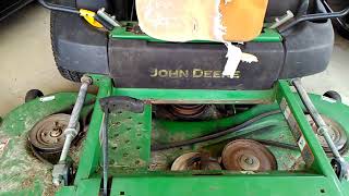 Replacing John Deere ztrack Z777 PTO belt [upl. by Moses253]