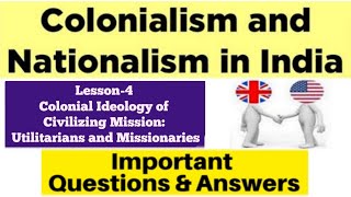 Lesson4 Colonial Ideology of Civilizing Mission Utilitarians and Missionaries  Political Science [upl. by Domenech]