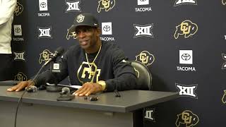 Coach Prime speaks after the loss to No 18 Kansas State [upl. by Ancilin168]