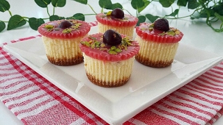 Vişneli Cheesecake TarifiPorsiyonluk Cheesecake TarifiYemek TarifleriGurbetinmutfagi [upl. by Airogerg]