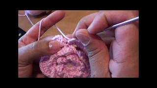 How to Crochet a Flower Step by Step Part 2 [upl. by Aryad]