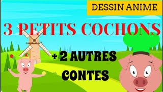 LES TROIS PETITS COCHONS  GASTON LE COCHON  LEON LE COCHON  2 AUTRES CONTES  FRENCH FAIRY TALES [upl. by Grizelda]