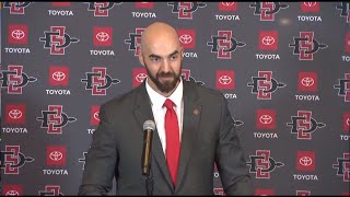 Sean Lewis introduced as San Diego State Aztecs football head coach  Full press conference [upl. by Shantha]