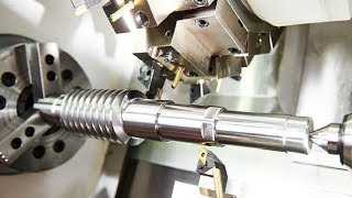 Modern High Speed CNC Lathe Machine Working CNC Milling Machine Metal [upl. by Eniahpets]