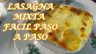 Lasagna Facil y rapida  Receta de lasaña paso a paso [upl. by Yeliab737]