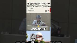 Dissenting Opinion law demonetization supremecourt judge RBI lawyer advocate legalupdate [upl. by Casia]