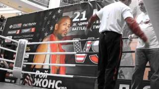 Roy Jones jr vs Denis LebedevDenis Lebedev media workout [upl. by Kcirdorb]