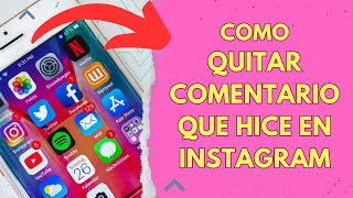 COMO QUITAR COMENTARIO QUE HICE EN INSTAGRAM 🟢 [upl. by Tristas]