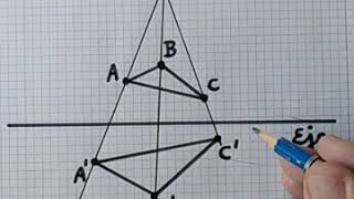 ELEMENTOS de una HOMOLOGÍA en Dibujo Técnico Geométrico Eje centro puntos homólogos [upl. by Ailero]