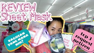 REVIEW SHEET MASK yang ada di INDOMARET  DIAH PARAMITHA [upl. by Atnim]