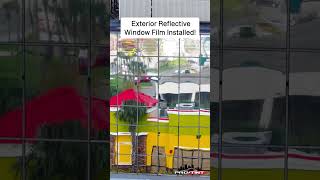 Exterior Reflective Window Film  Before amp After windowfilm 3m tint orlando windowtint [upl. by Einad398]