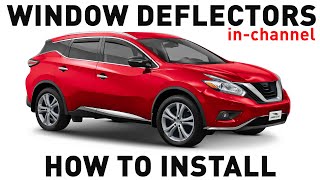 How to install Shatterproof InChannel Window Deflectors for Nissan Murano 20152024 [upl. by Akeemahs]