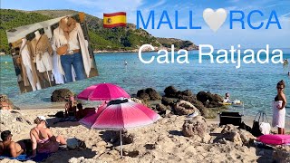 Cala Ratjada Shoppingmeile amp Meer👛🏖️Cala Agulla Urlaub 4K MALLORCA island🇪🇸spain travel video [upl. by Natsrik]