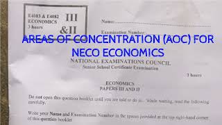 AOC For NECO Economics Area Of Concentration FOCUS 2024 Questions and Answers [upl. by Uthrop]