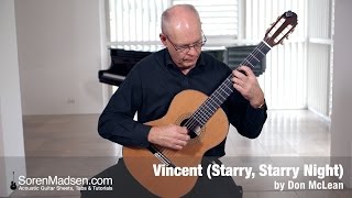 Vincent Starry Starry Night by Don McLean  Danish Guitar Performance  Soren Madsen [upl. by Eicnahc]