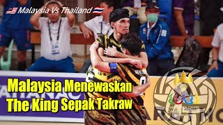 Malaysia Menewaskan The KING Sepak Takraw Thailand  SEA Games Kamboja [upl. by Ahsiret]