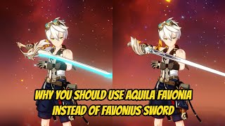 Bennett Best Weapon Comparison Why You Should Use Aquila Favonia Instead of Favonius Sword [upl. by Aicatan997]