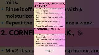 Best Diy corn Flour Face Packs [upl. by Nadine]