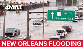 New Orleans flooding Major highway underwater Wednesday [upl. by Simons]