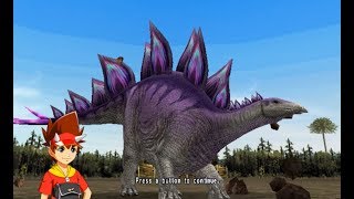 Dinosaur King Arcade Game 恐竜キング  Stegosaurus VS the Alpha Fortress Easy [upl. by Urian]