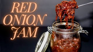 Red Onion Jam  easy quick delicious recipe [upl. by Aissak91]